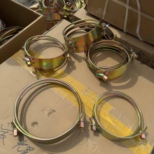 двухболтовые хомуты спиральные силовые на складе